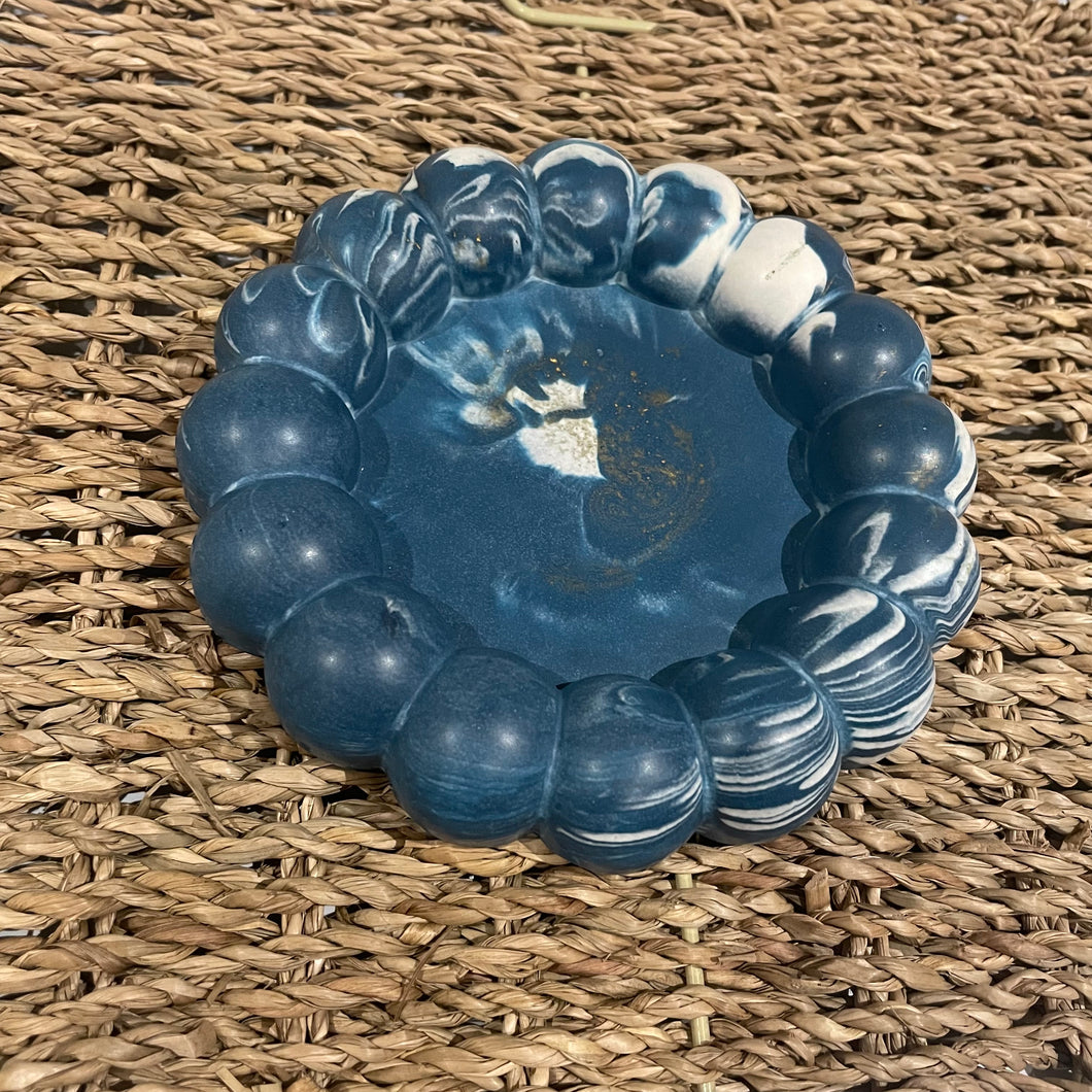 Navy Marble & Gold Marble  bubble Tray