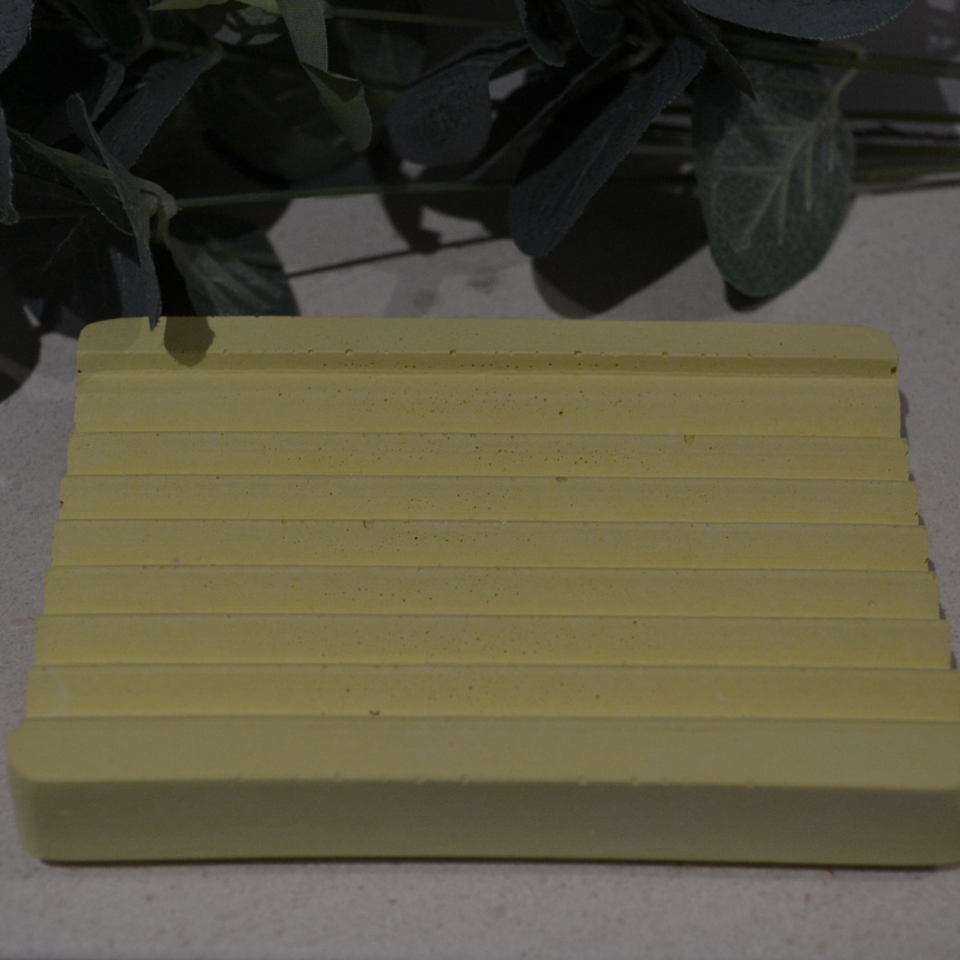 Yellow Wavy Soap Dish