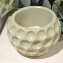 Load image into Gallery viewer, Sage Green Bubble Design Tealight Holder
